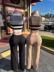 Elegant Stripe Pant Set