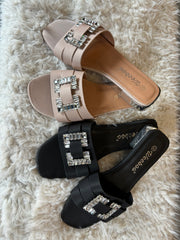 Diamond Square Buckle Sandals