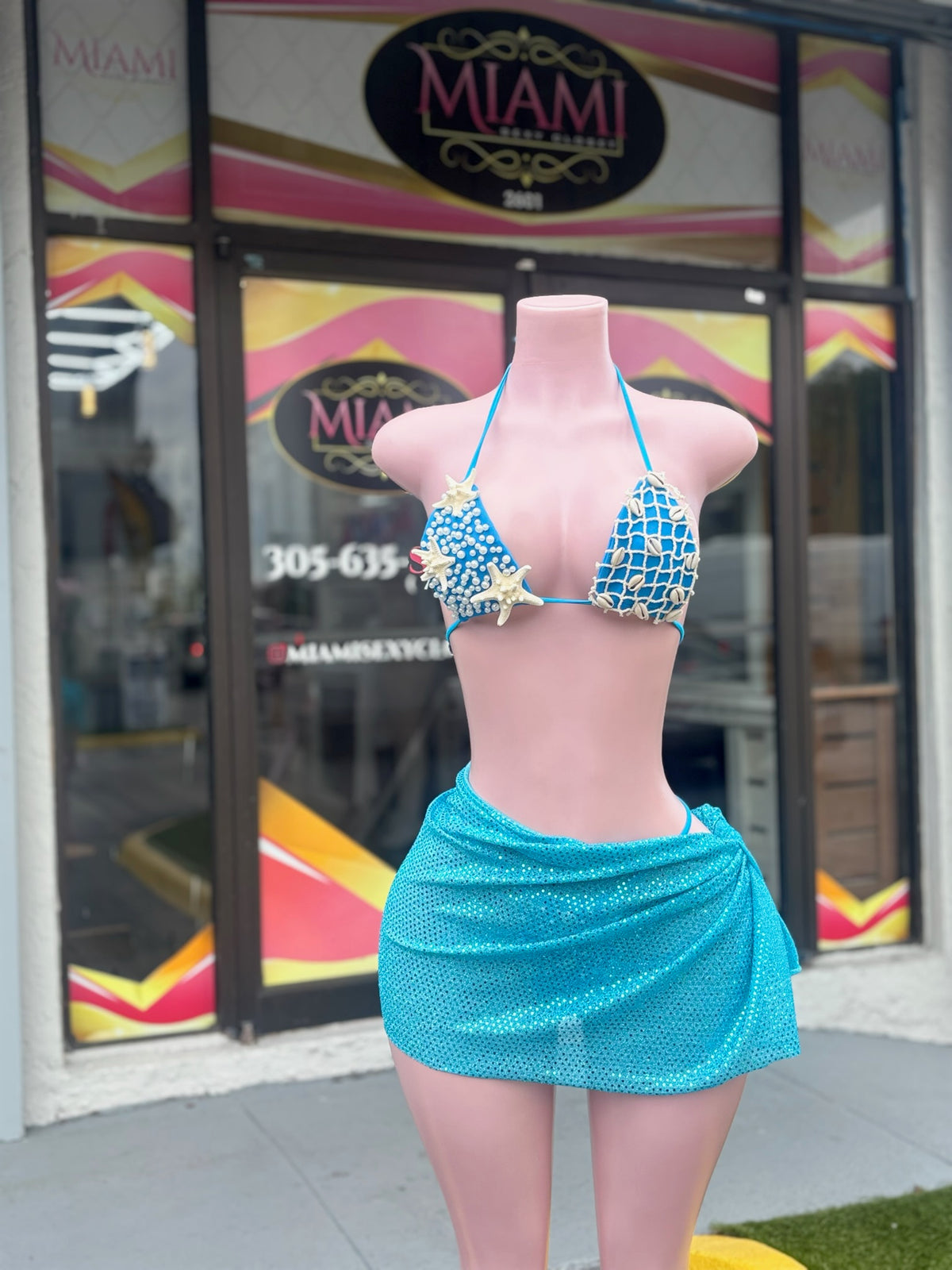 BabyBlue Handmade Shell Bikini