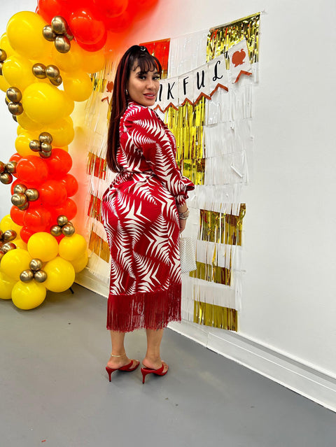 Red Leaf Beauty Dress