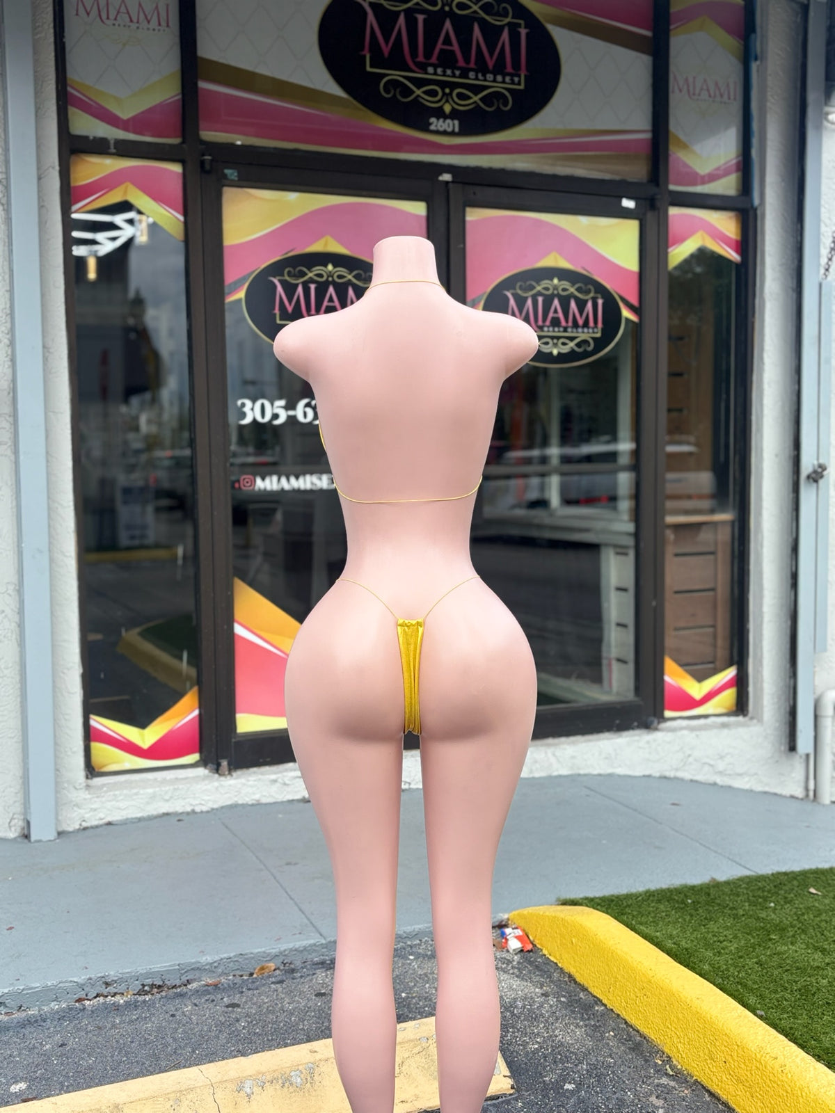 Yellow Metallic Micro Bikini