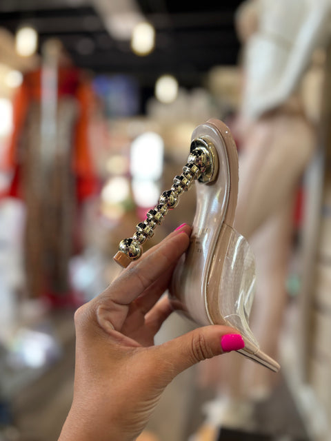 Gold Stem Heels