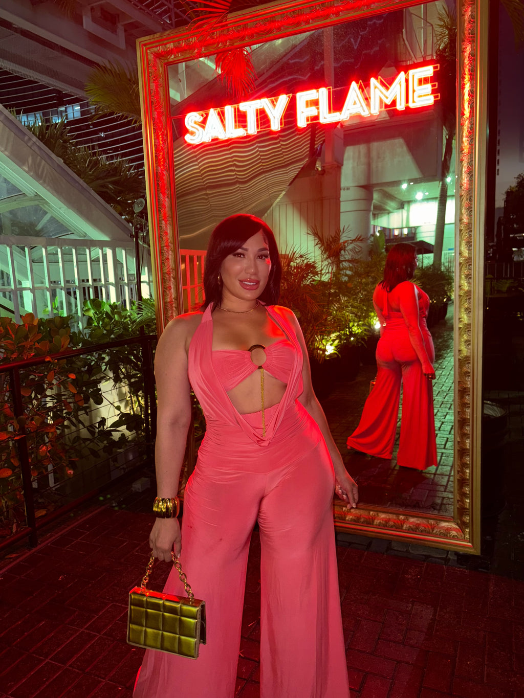 3 Piece Orange Pant Set