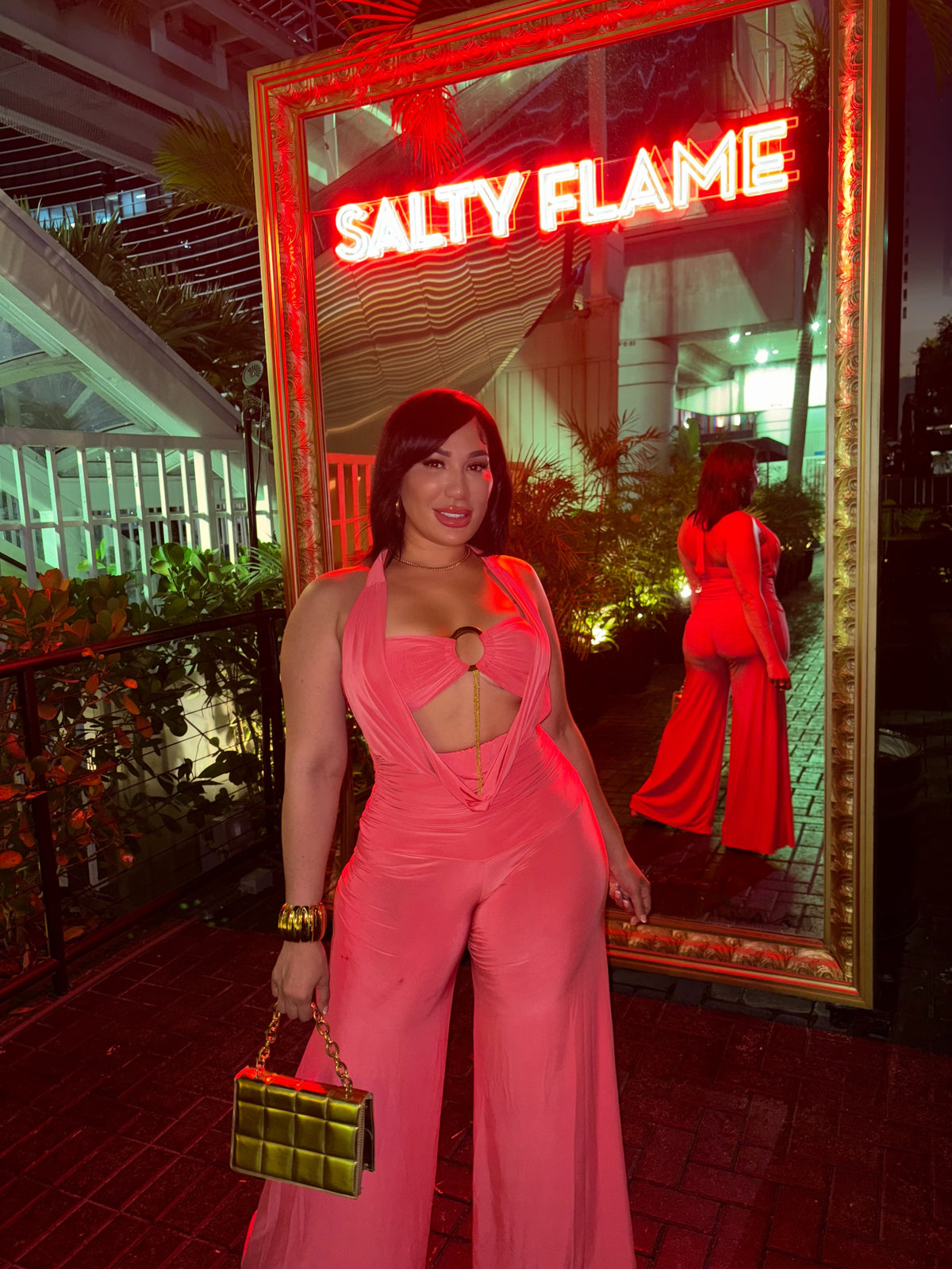 3 Piece Orange Pant Set