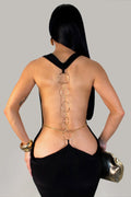 Back Chain Dress Black