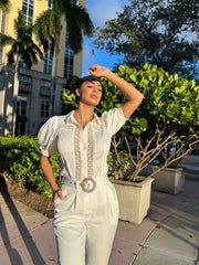 White Pant Set
