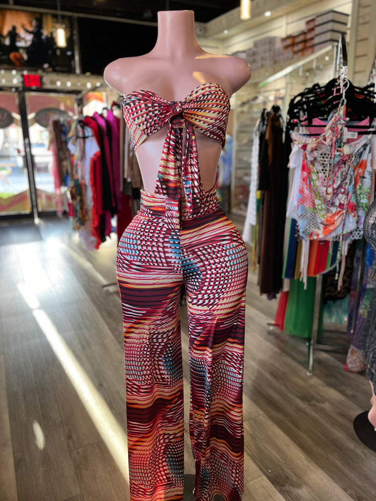Aztec Wide Leg Pant Set