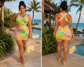 Lime Floral Dress