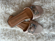 Diamond Square Buckle Sandals