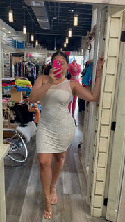 One Shoulder Shine Dress