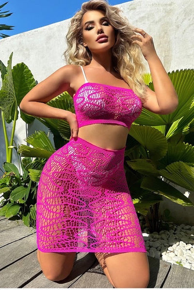 Mesh Skirt Set