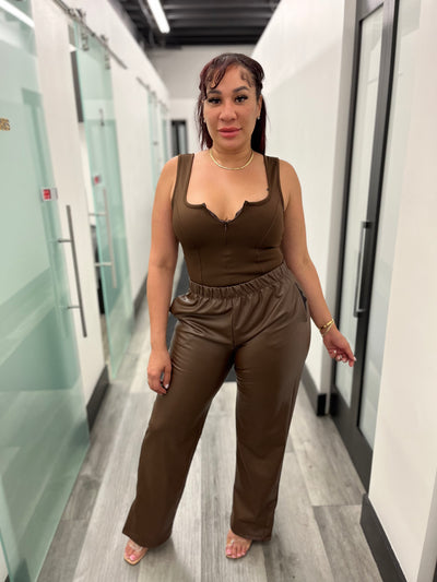 Leather Comfy Pant Set