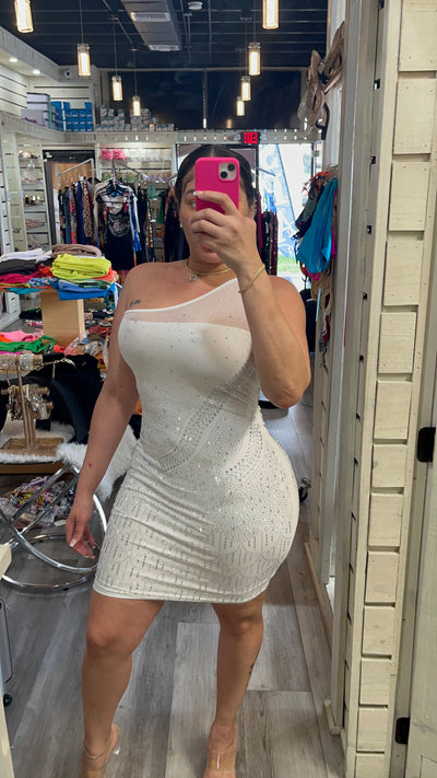 One Shoulder Shine Dress