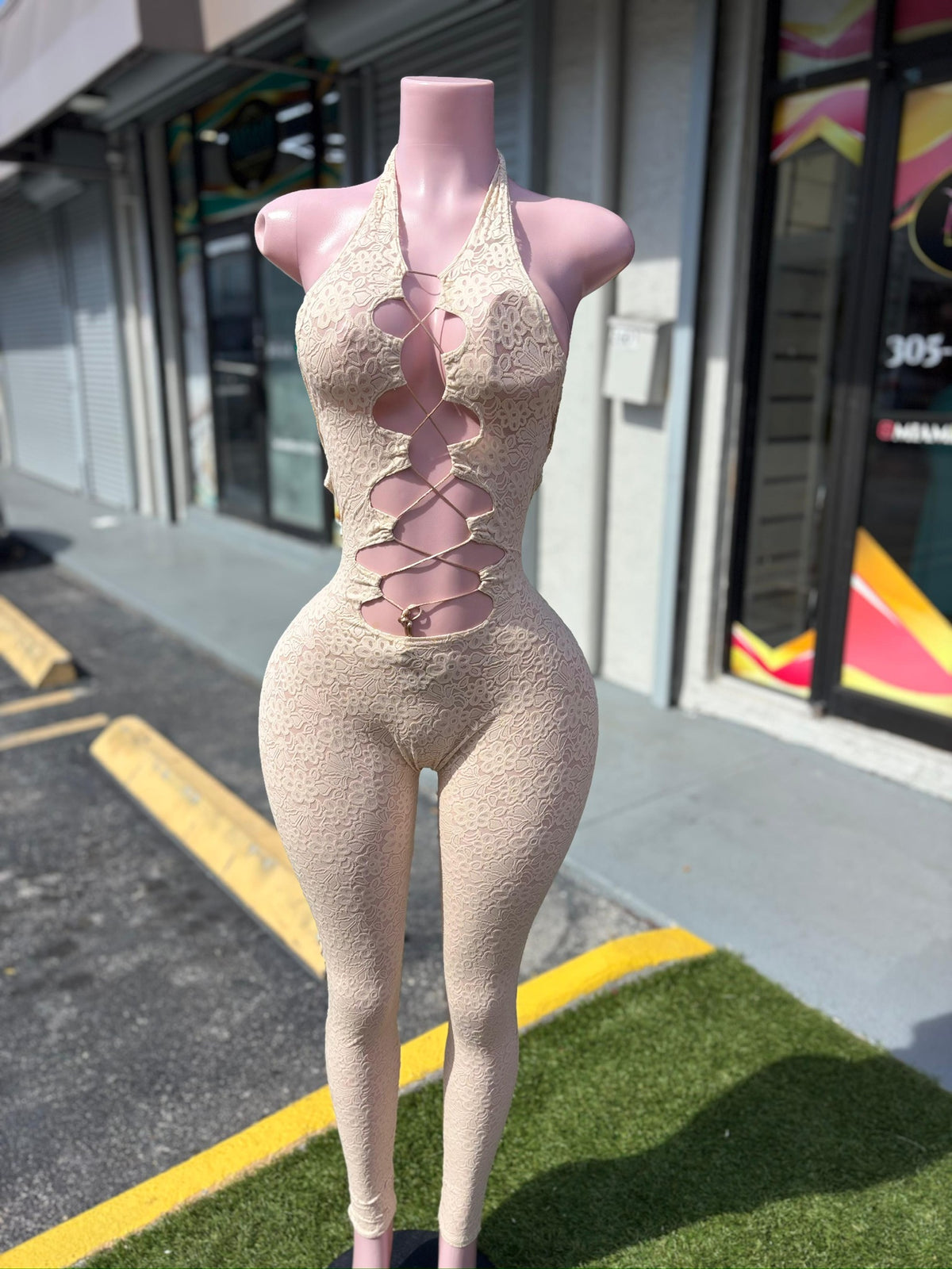 Nude Show Out Jumpsuit
