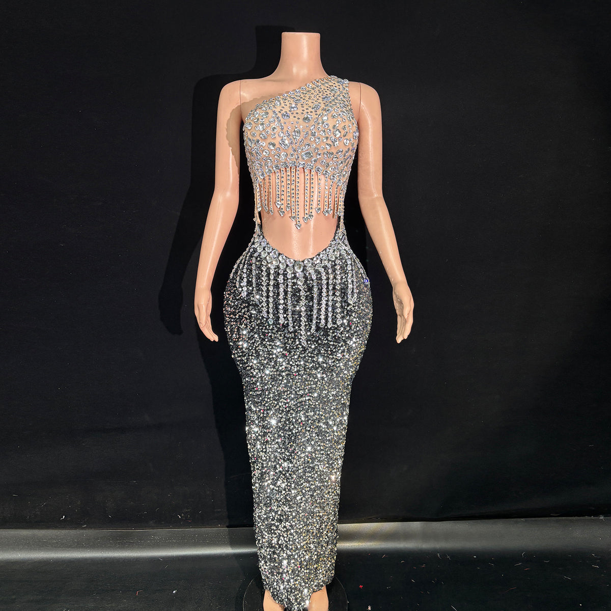 Black Drop Diamond Dress