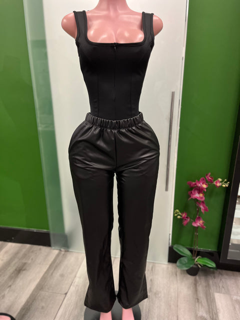 Leather Comfy Pant Set