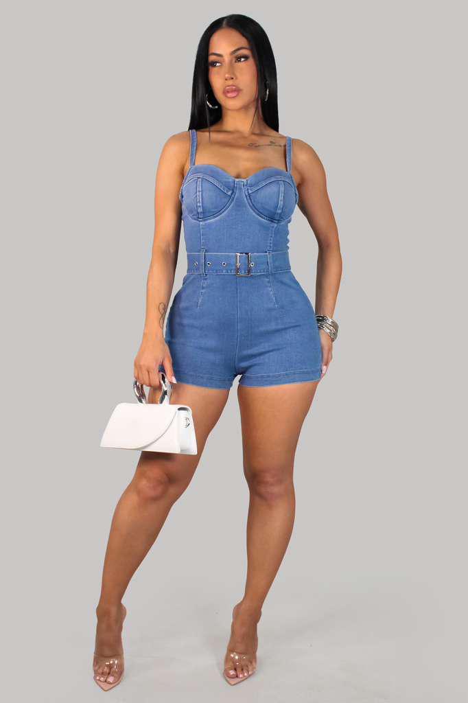 Denim Romper