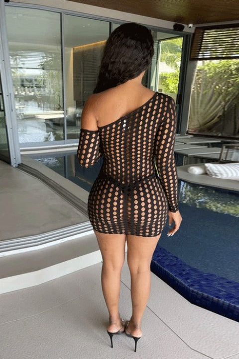 Multi Hole Mesh Dress