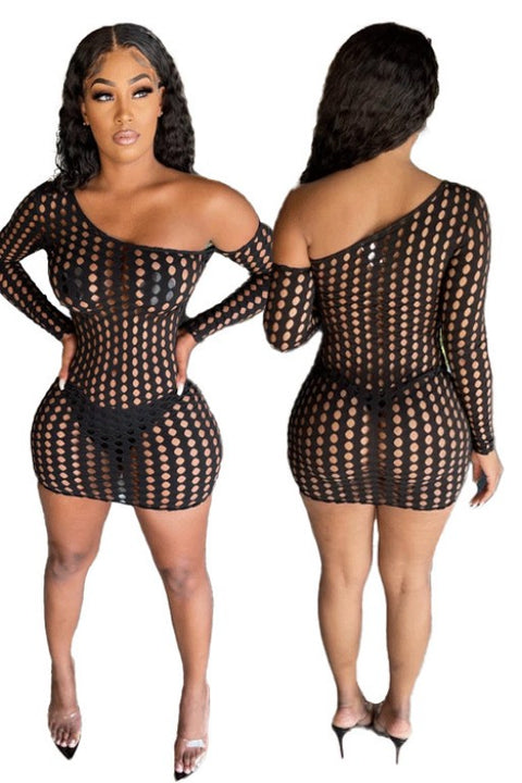 Multi Hole Mesh Dress
