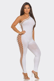 One Sleeve Love Me Jumpsuit