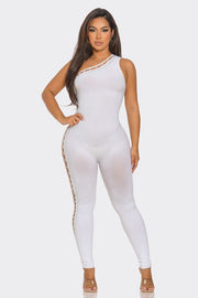 One Sleeve Love Me Jumpsuit