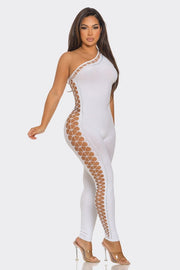 One Sleeve Love Me Jumpsuit