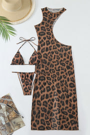 Leopard Bikini Cover-up Set