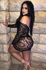 Through me Bodycon Dress
