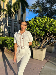 White Pant Set