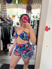 Floral Scrunch Short Set