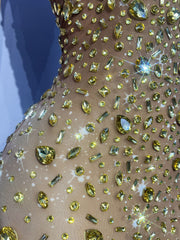 Gold Platted Diamonds Maxi Dress