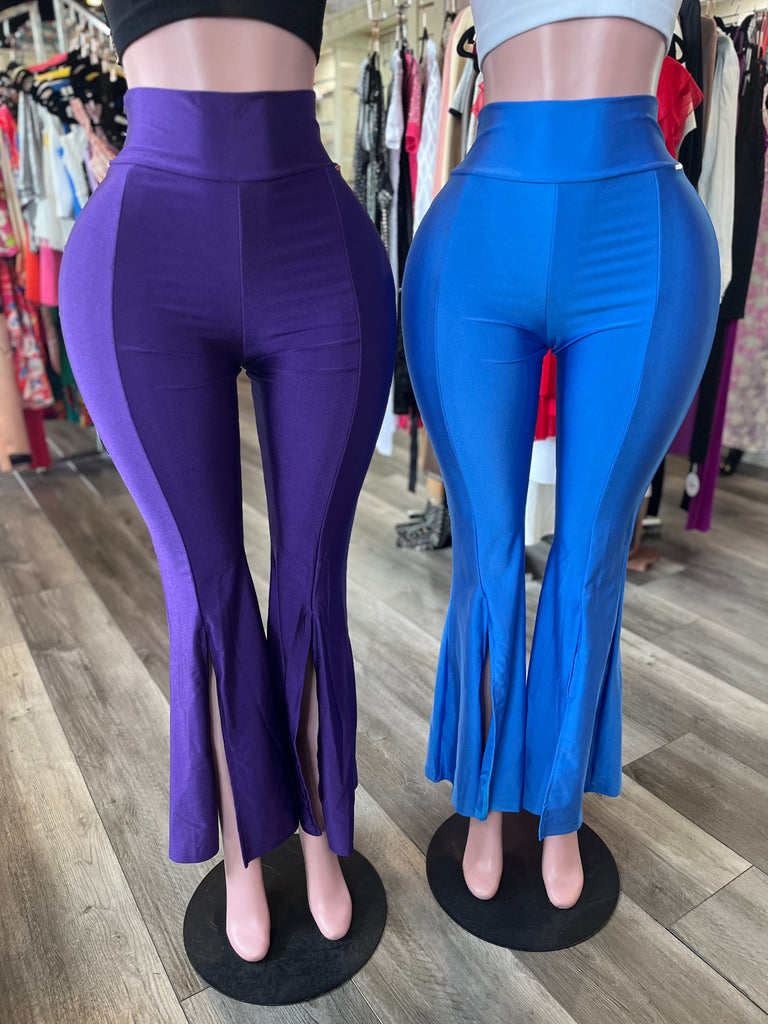 Cut Open Wide Leg Pant Set