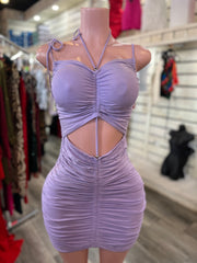 RUCHED CAMI MINI DRESS