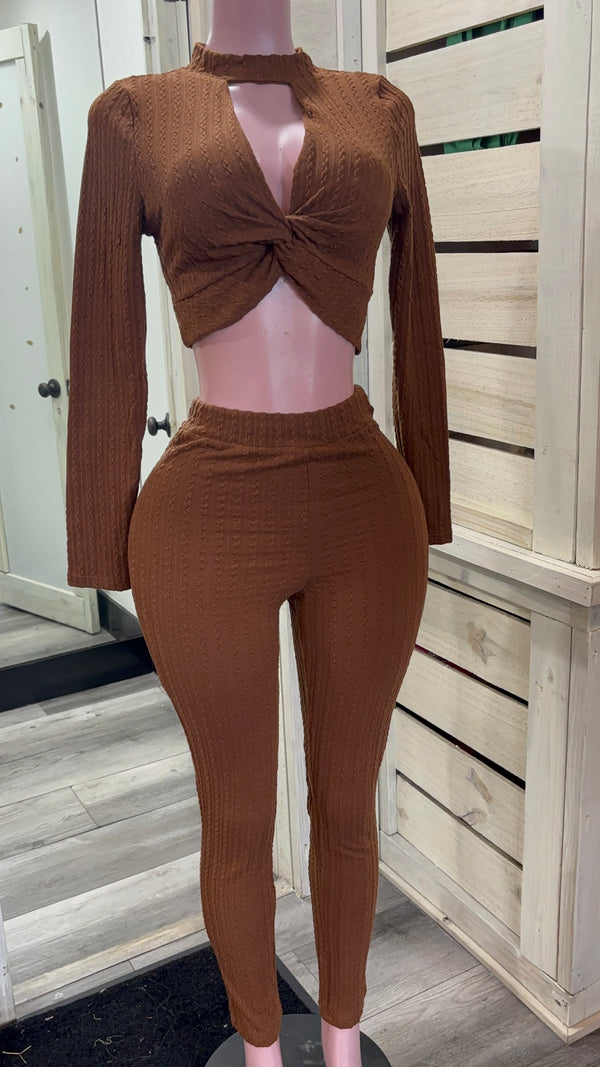 Brown Pant Set