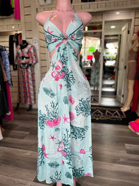 Tropical Vacation Back Tie Dress