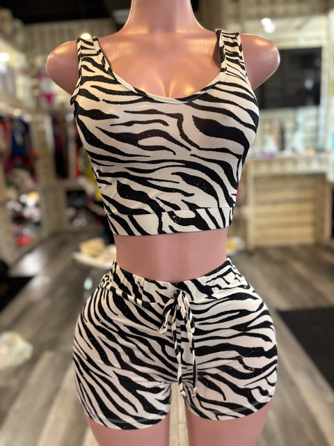 Zebra Short Set