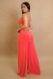 3 Piece Orange Pant Set