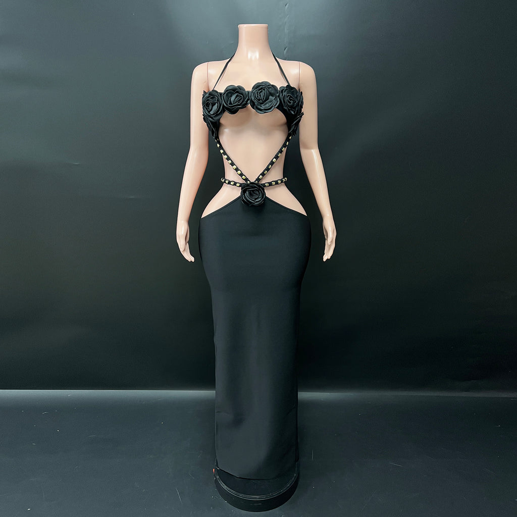 Black Flower Dress