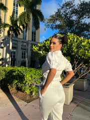 White Pant Set