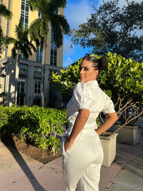 White Pant Set