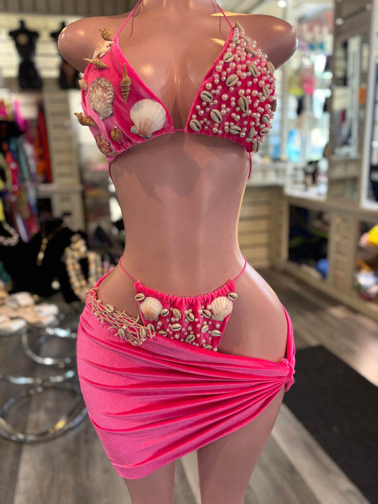 Embellished Bikini W Skirt