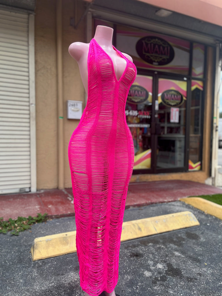 Crochet Maxi Cover Up Dress