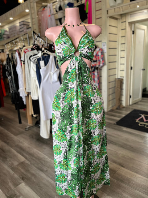 Tropical Vacation Back Tie Dress