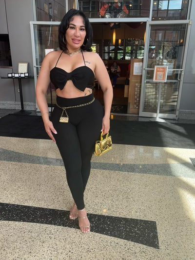 Front Bow Pant Set
