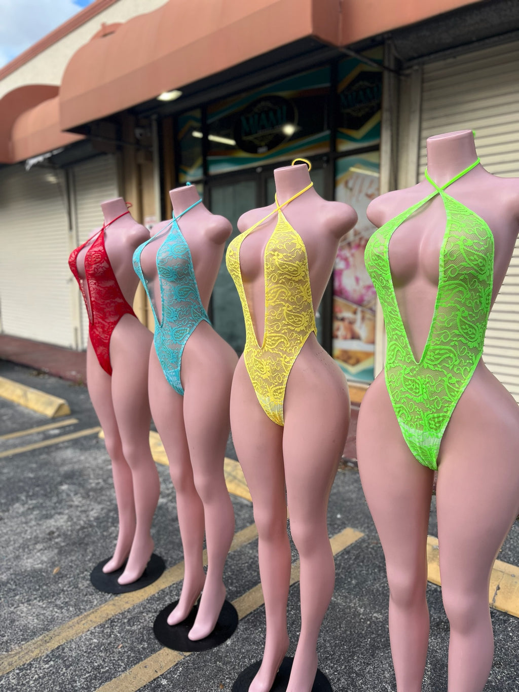 メッシュモノキニワンピース