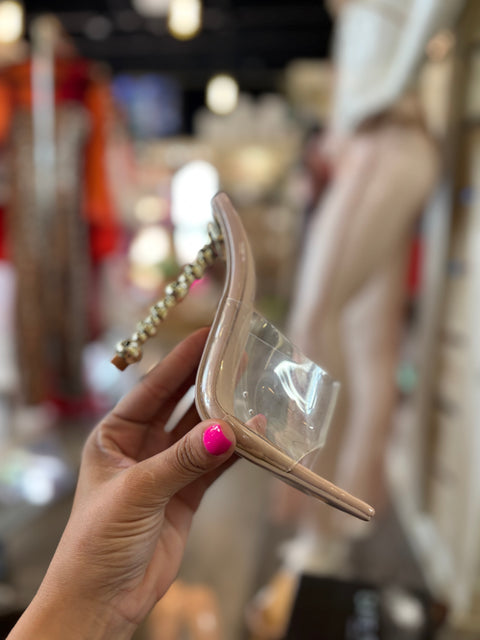 Gold Stem Heels