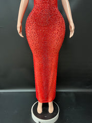 Ferrari Red Diamond Maxi Dress