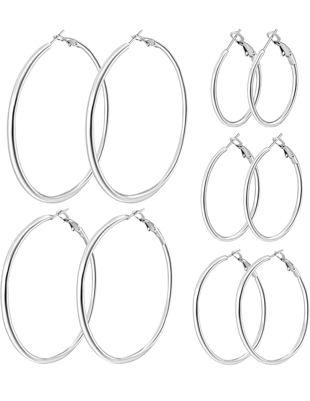 5 Pair Hoop Earrings