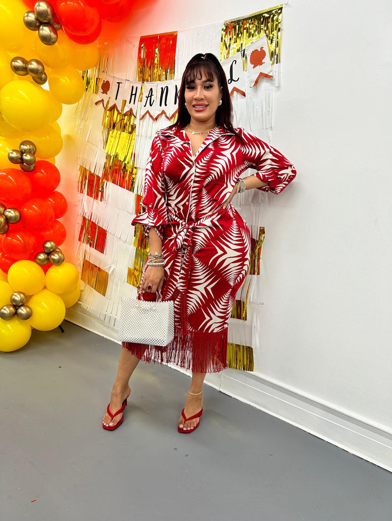 Red Leaf Beauty Dress