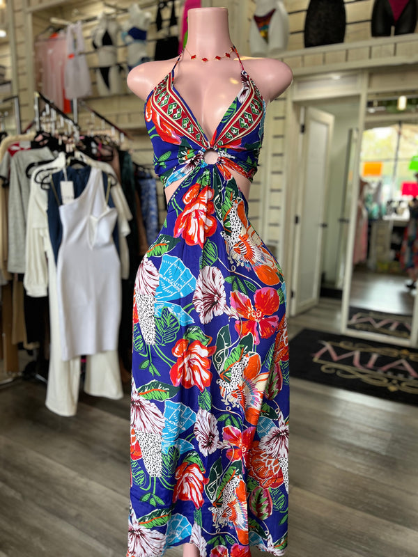 Tropical Vacation Back Tie Dress